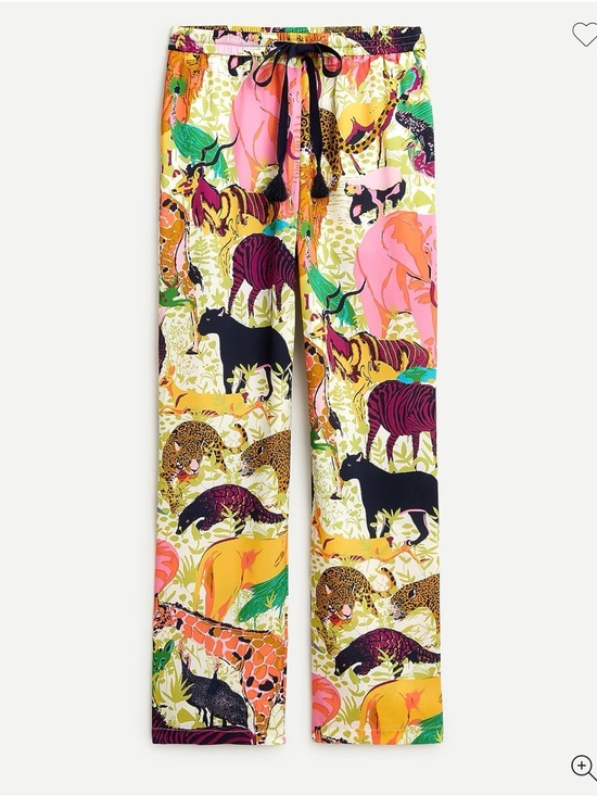 J. Crew Pants - J. Crew Multicolor Safari Print lounge flowy Pants